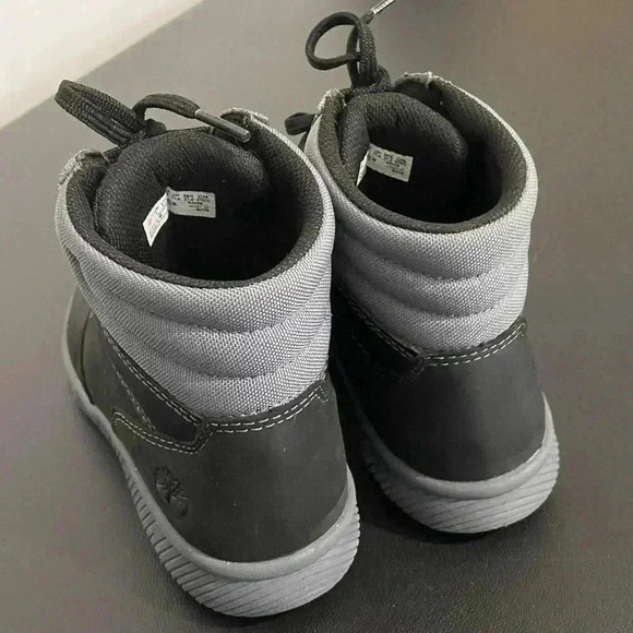 Timberland Leather Boltero Boy’s Youth Sneaker Boots Black - Picture 9 of 13